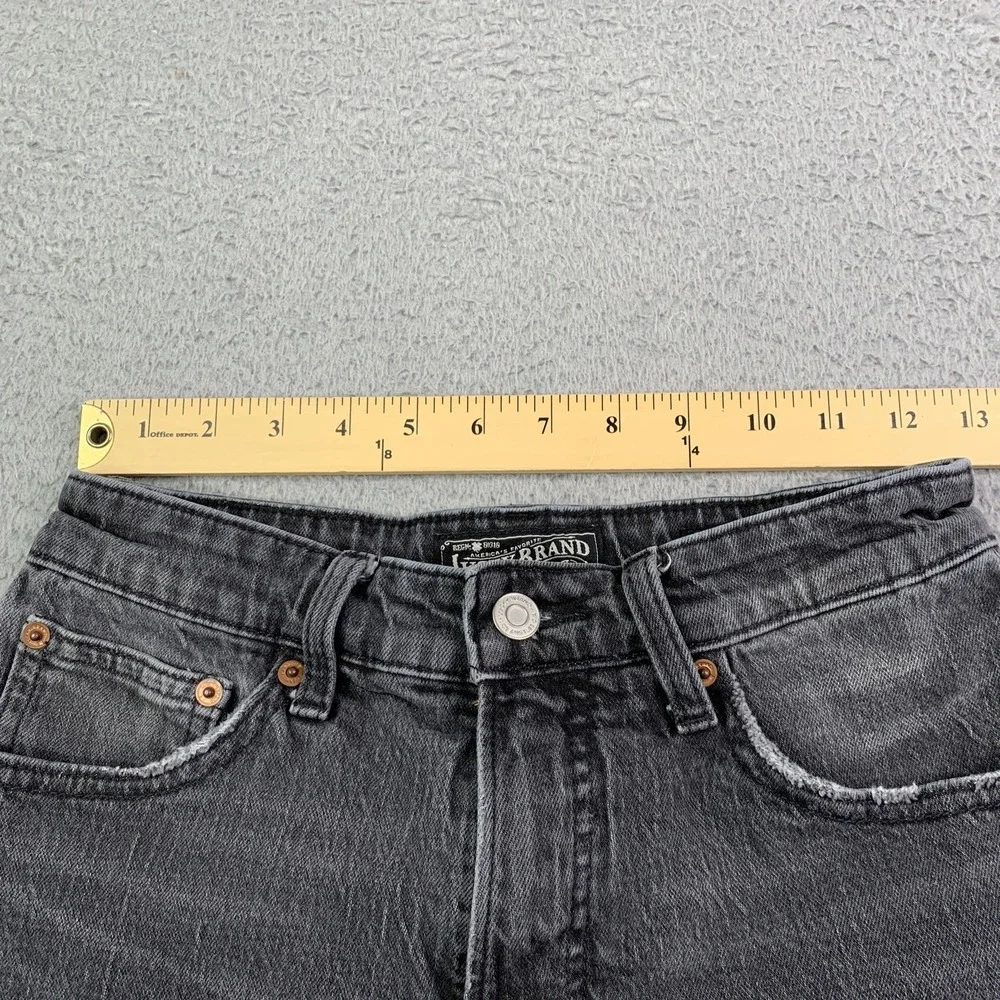 Lucky Brand Jean Shorts Womens Size 2/26 Lucky Pins Distressed Denim Black Jeans